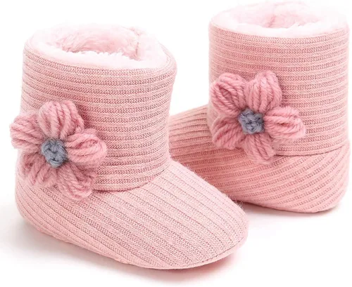 Vista 4 de LIVEBOX Prewalker Botas de invierno para bebés y niñas con suela antideslizante suave de alta calidad