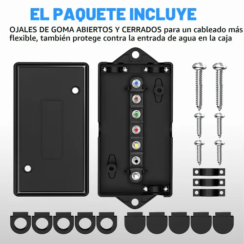 Vista 5 de Nilight - 50048R Caja de Conexiones Eléctrica de 7 Vías para Remolque, Conector de Cable para Remolque de 7 Terminales, Caja de Conexiones