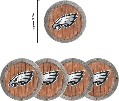 Vista 138 de FOCO NFL Team Logo 5-Pack Barrel Beverage Drink Coaster Set