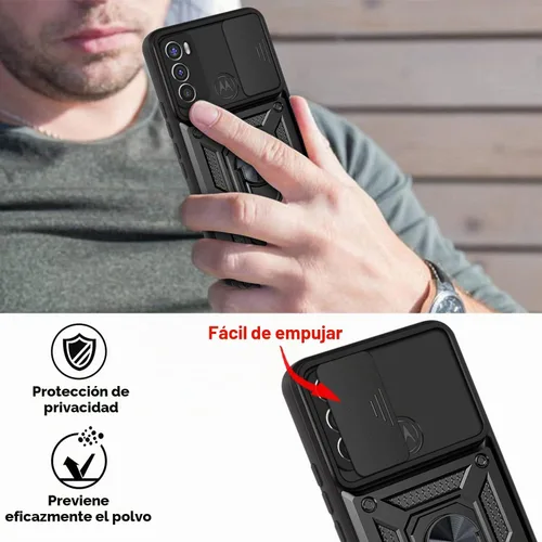 Vista 5 de Ysnzaq Funda para Motorola Moto E20/E30/E40 con cubierta deslizante