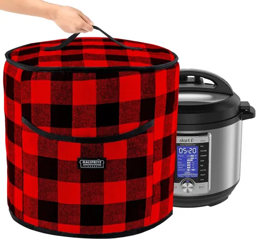 Vista 9 de BAGSPRITE Cubierta antipolvo compatible con Instant Pot 6 cuartos de galón, cubierta aislada para olla a presión con bolsillos para accesorios