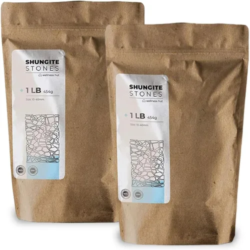 Vista 10 de wellness hut - Piedras de shungite - Auténticas rocas de carelia de nivel III para infusión de agua potable, minerales naturales con alto contenido