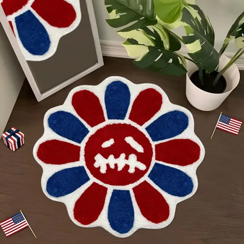 Vista 22 de Trippy Alfombra de Cara Feliz Alfombras Geniales Tufted de Secado Rápido Tapetes de Baño para Baño Antideslizantes Tapete de Baño Absorbente de Agua