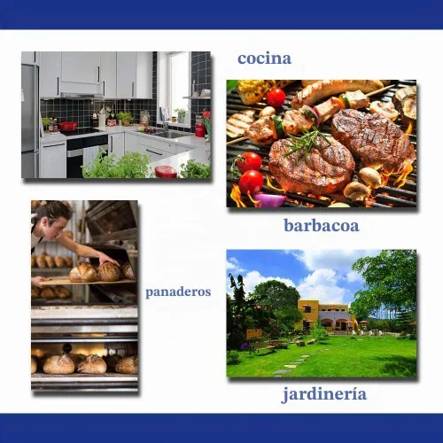 Vista 5 de Delantal de mezclilla con múltiples bolsillos unisex ajustables para cocina, manualidades, cocina Negro