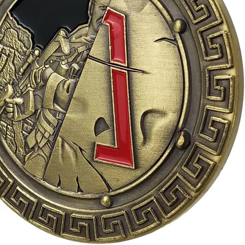Vista 5 de Moneda de desafío militar Spartan Warrior Ethos (amzag715)