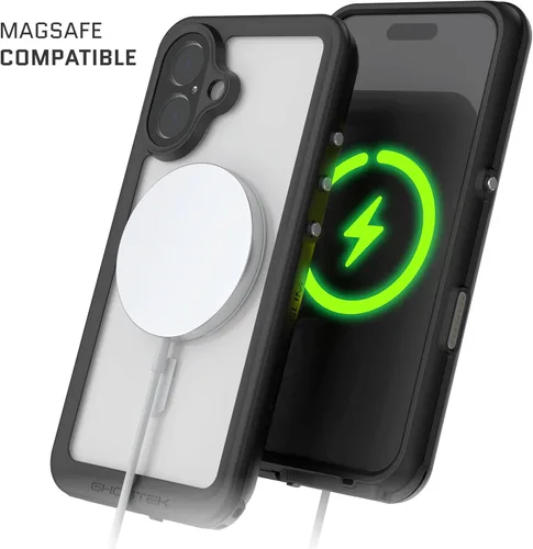 Vista 17 de Ghostek NAUTICAL funda delgada para iPhone 14 Plus a prueba de golpes impermeable con protector de pantalla y imán MagSafe con carga inalámbrica