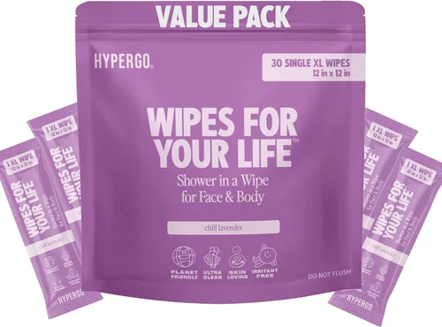 Vista 16 de Toallitas corporales HyperGo XL para mujeres y hombres – 30.5 cm x 30.5 cm Toallitas de limpieza corporal completas sin enjuague, 20