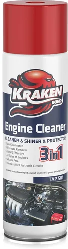 Vista 8 de KRAKEN BOND Aerosol Limpiador de Motor - (2x362.8 ml) Desengrasante para Compartimento del Motor, Sarro y Motor Pack de 2