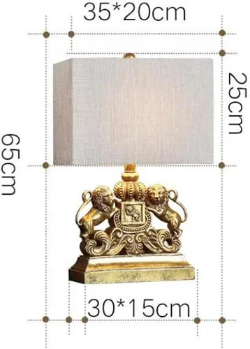 Vista 3 de Lámparas de escritorio con interruptor de botón de enchufe, lámpara de mesa creativa de león para dormitorio, mesita de noche, luz de escritorio