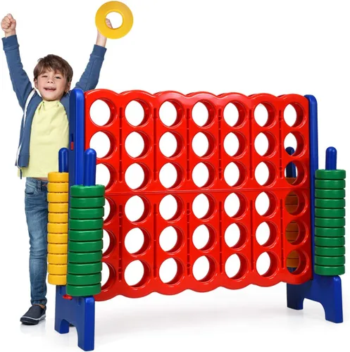 Vista 11 de Costzon Giant 4 en una fila, Juego de mesa Jumbo de 4 a puntuación para niños y adultos, juego de conexión de patio interior y exterior, 1.07 m