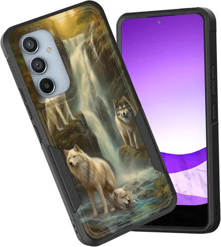 Vista 76 de Funda protectora para Galaxy A13 5G, doble capa híbrida resistente a prueba de golpes, policarbonato duro, silicona suave, TPU, funda protectora