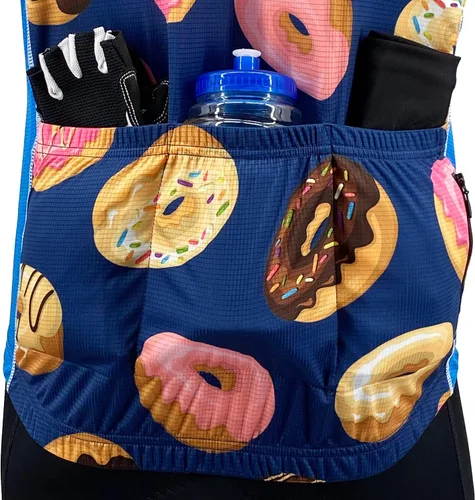 Vista 3 de PEAK 1 SPORTS Donut - Camiseta de ciclismo para hombre, de manga corta, para ciclismo y conducción en carretera