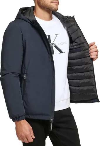 Vista 3 de Calvin Klein Men's Hooded Windbreaker