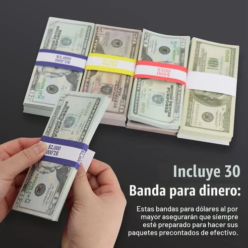 Vista 2 de Bandeja de madera para dinero en efectivo con 30 envoltorios de moneda, compartimento único de madera, organizador de dinero en efectivo, caja