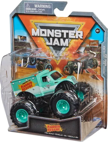 Vista 8 de Monster Jam 2023 Spin Master 1:64 Serie de camiones fundidos a troquel 32 Everyday Heroes Ranger Rescue