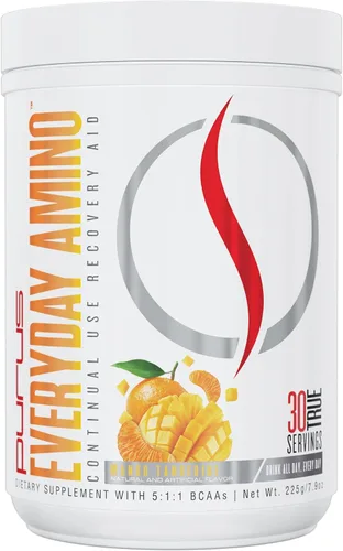 Vista 7 de Purus Labs Everyday Amino BCAA Powder Aminoácidos para hidratación y recuperación muscular Sin azúcar y sin gluten 30 porciones (cereza mora)