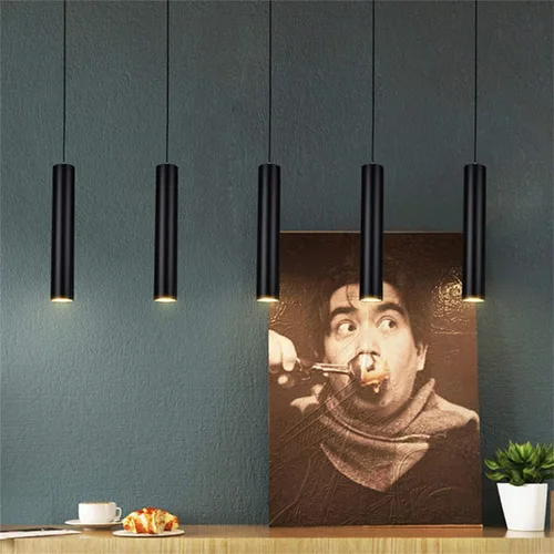 Vista 8 de 110 V 12 W Dia 5 CM L40CM tubo LED moderno Lámparas colgantes luz de punto para isla comedor sala de estar bar mostrador tienda techo cocina luces