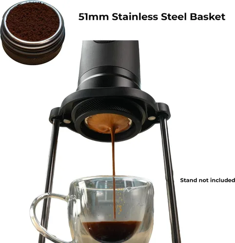 Vista 2 de MiiCoffee Eon - Máquina de café espresso portátil, cafetera de viaje con autocalentamiento y carga USB-C (gris)