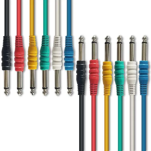Vista 12 de AxcessAbles - Cables de conexión para guitarra TS de ángulo recto a ángulo recto de 1/4 pulgadas (3 pulgadas, paquete de 6) Cables de instrumentos