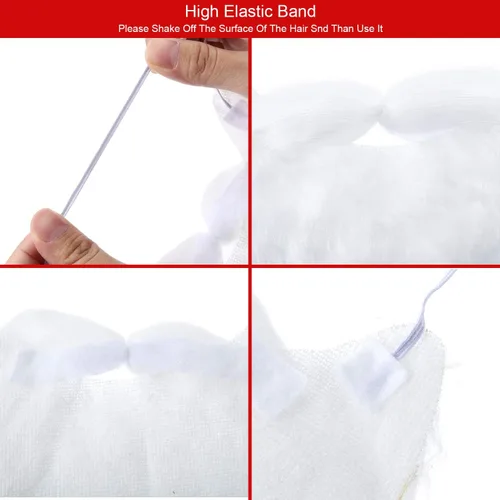 Vista 3 de Funny Santa Beard Costume White Fake Beard Christmas Santa Claus Beard Costume Accessories for Teens Adults Disguise Santa Claus on Christmas Party