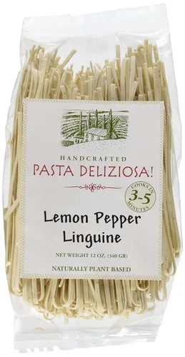 Vista 7 de Pasta Deliziosa! Pasta artesanal, Linguine con condimento de Bahía de Chesapeake, 12 onzas