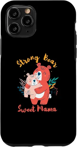 Vista 10 de iPhone 15 Strong Bear Sweet Mama Bear With Bear Cub Funda para el Día de la Madre