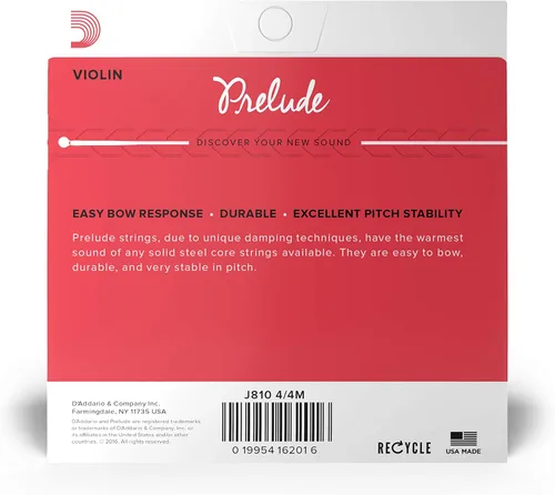 Vista 4 de D'Addario - Conjunto de cuerdas Prelude para violín, partes y accesorios para instrumentos musicales