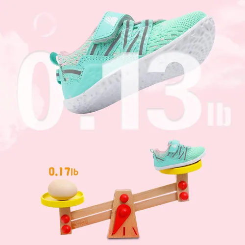Vista 4 de BARERUN Zapatos deportivos para bebés y niños pequeños, suela antideslizante suave, para recién nacidos, primeros pasos, transpirables, atléticos