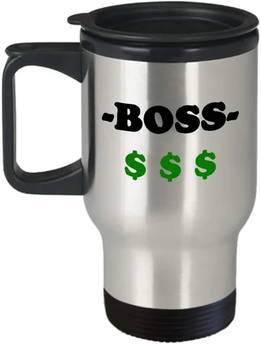 Vista 3 de Appreciation Gifts For Awesome Boss Design - Travel Mug Coffee Tumbler Funny Cute Gag Idea CEO Chief Executive Director National Boss' Day Desk