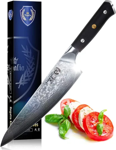Vista 11 de Regalia Cuchillo de parrilla (de servicio) de 3.5 pulgadas: cuchillos de utilidad para pelar de acero inoxidable damasceno de alta carbono de 67