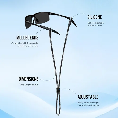 Vista 5 de Correas de gafas para deportes, soporte para gafas de sol para hombres, mujeres y niños, retenedores de gafas para deportes, viajes y uso diario