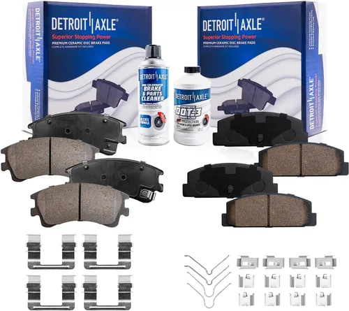 Vista 94 de Detroit Axle - Pastillas de Freno Traseras de Cerámica Izquierda Reemplazo de Pinza para Silverado Sierra Suburban 1500 Tahoe Yukon Escalade ESV EXT