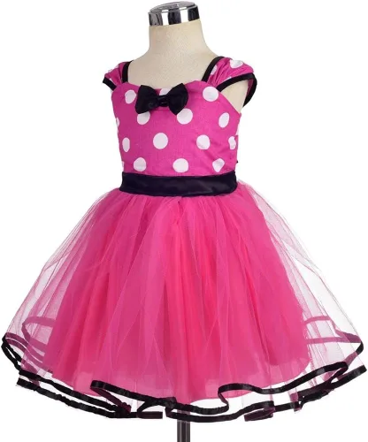 Vista 3 de Dressy Daisy - Vestido elegante de tul para bebé o niña con diseño de lunares, para fiesta de cumpleaños o de disfraces, talla 12 meses a 5 años