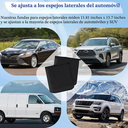 Vista 3 de 2 fundas para espejos laterales con cordones, accesorios para retrovisor