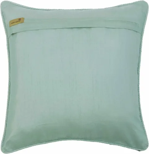 Vista 37 de The HomeCentric Funda de almohada con cremallera, funda de cojín azul de 12 x 12 pulgadas, funda de cojín de algodón bordado para sofá, diseño