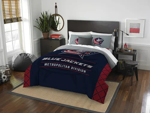 Vista 11 de Juego de edredón y funda de almohada para cama individual o matrimonial/queen, con licencia oficial de la NHL