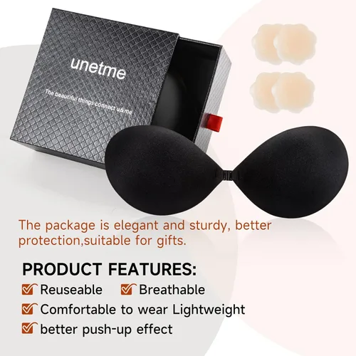 Vista 6 de unetme Sticky Bra + Nipple Covers + Boob Tapes + Gift Box
