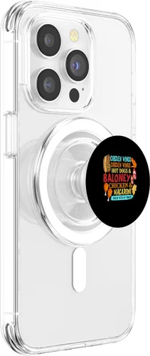Vista 3 de Alitas de pollo para perros calientes y pollo Baloney y macarrones, PopSockets MagSafe PopGrip para iPhone