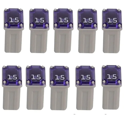 Vista 6 de 10 fusibles de micro cartucho de 20 amperios para automóvil, fusible micro hembra, fusibles tipo Mcase FMM de soplado lento, fusibles de bajo perfil