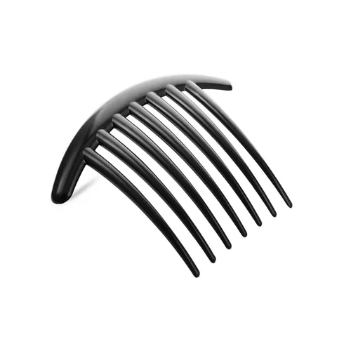 Vista 3 de 20 piezas de 7 dientes, estilo francés, peine giratorio de plástico, accesorios para el cabello para mujeres (negro y marrón)