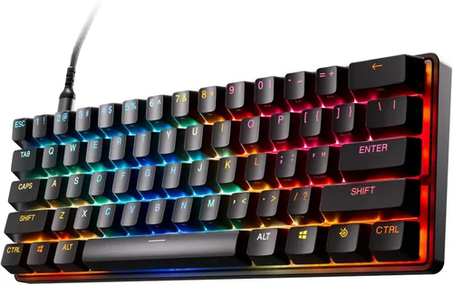 Vista 15 de SteelSeries Teclado inalámbrico Apex Pro Mini - Diseño del 60% - OmniPoint 2.0 - Quantum 2.0 inalámbrico - Teclas PBT de doble disparo - Negro