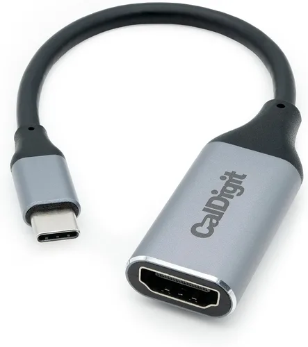 Vista 6 de CalDigit Adaptador activo DisplayPort 1.2 macho a HDMI 2.0b hembra 4K 60Hz, pantalla de alta actualización, color de 10 bits, HDR y soporte
