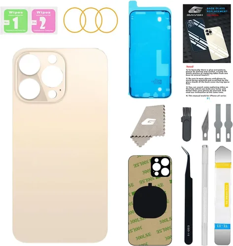 Vista 21 de Reemplazo de cristal trasero para iPhone 15Pro Max con herramientas Repir Big Hole OEM Rear Cover Glass Pre-Installed Internal Parts Easier