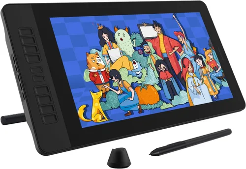 Vista 12 de GAOMON PD1161 Tableta de dibujo con pantalla, inclinación, 8 teclas de Negro