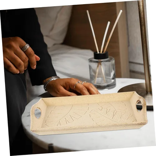 Vista 7 de EXCEART 5pcs Wooden Pallet Wood Sandwich Tray Jewelry Tray Wood Serving Tray Wooden Platter Tray Wood Trinket Dish Rectangular Jewelry Display Tray
