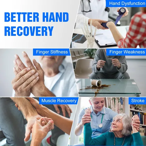 Vista 3 de Guantes de robot de rehabilitación de manos, 3ª generación, portátil, USB, equipo de recuperación de trazo de mano, 4 modos y 9 niveles de fuerza