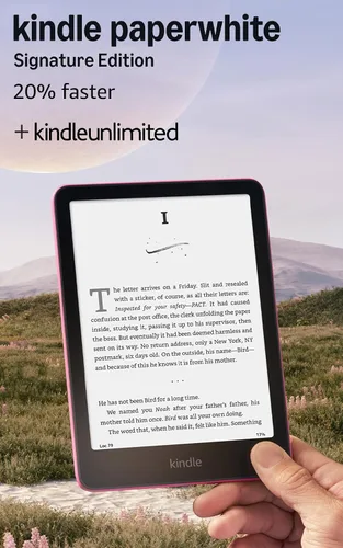 Vista 9 de Amazon Kindle Paperwhite Signature Edition 32 GB (último modelo). El Kindle más rápido con luz autoajustable, carga inalámbrica. Negro metal. +