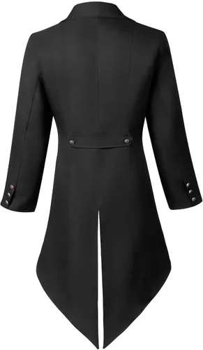 Vista 3 de chmakmt Steampunk - Chaqueta vintage para hombre estilo gótico estilo victoriano uniforme de Halloween