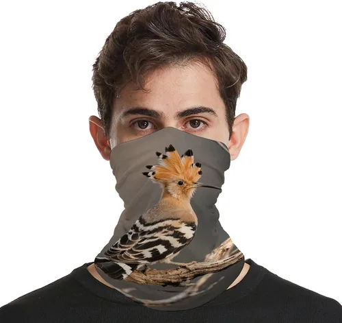 Vista 4 de Hoopoe Neck Gaiter Breathable & Moisture-Wicking Face Mask Bandana Balaclava Sun Protection Face Cover Scarf Lightweight Seamless Design for Outdoor