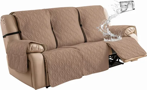 Vista 25 de Genina - Funda impermeable para sillón reclinable de dos plazas, funda antideslizante para sofá, funda para sofá reclinable de 2 plazas, funda